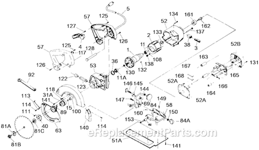 Part Location Diagram of 866150 Porter Cable Shoulder Screw